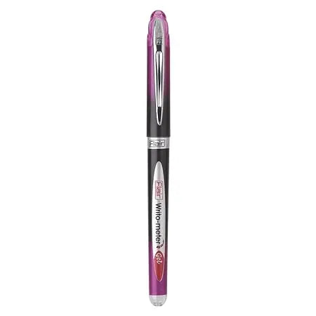 FLAIR Writometer Gel Pen Box Pack | Stainless Steel Tip | Our Longest Writing Pens | Writes Upto 1,200 Meters | Ensures Smoothness & Durability | Blue Ink, Pack of 10 Pens - Image #2