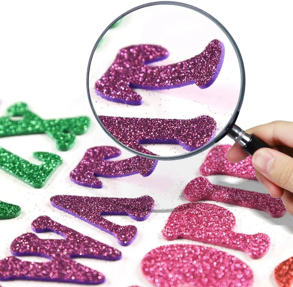 Art & Craft Glitter Foam Alphabet Letter Stickers A-Z and Number Letter Stickers 1-10 Stickers 3D Scrapbook Stickers for Kids Creative Toys DIY Scrapbooking Card Making Accessories - Image #5