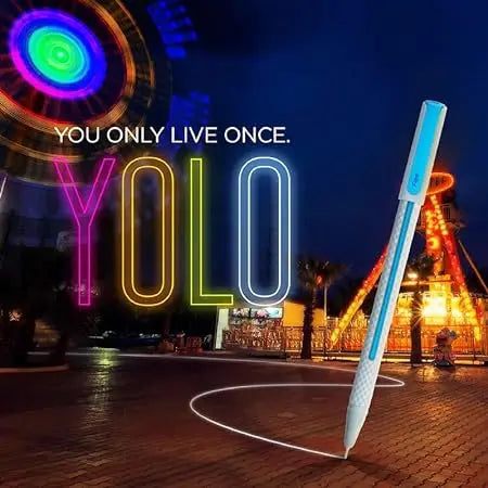 FLAIR Yolo Trendz Ball Pen Pack | Low-Viscosity Ink For Smudge Free Writing | Sleek & Matt Finish Textured Body | Light Weight Pocketable Pen | Multicolor Ink, Set of 10 Shades - Image #6