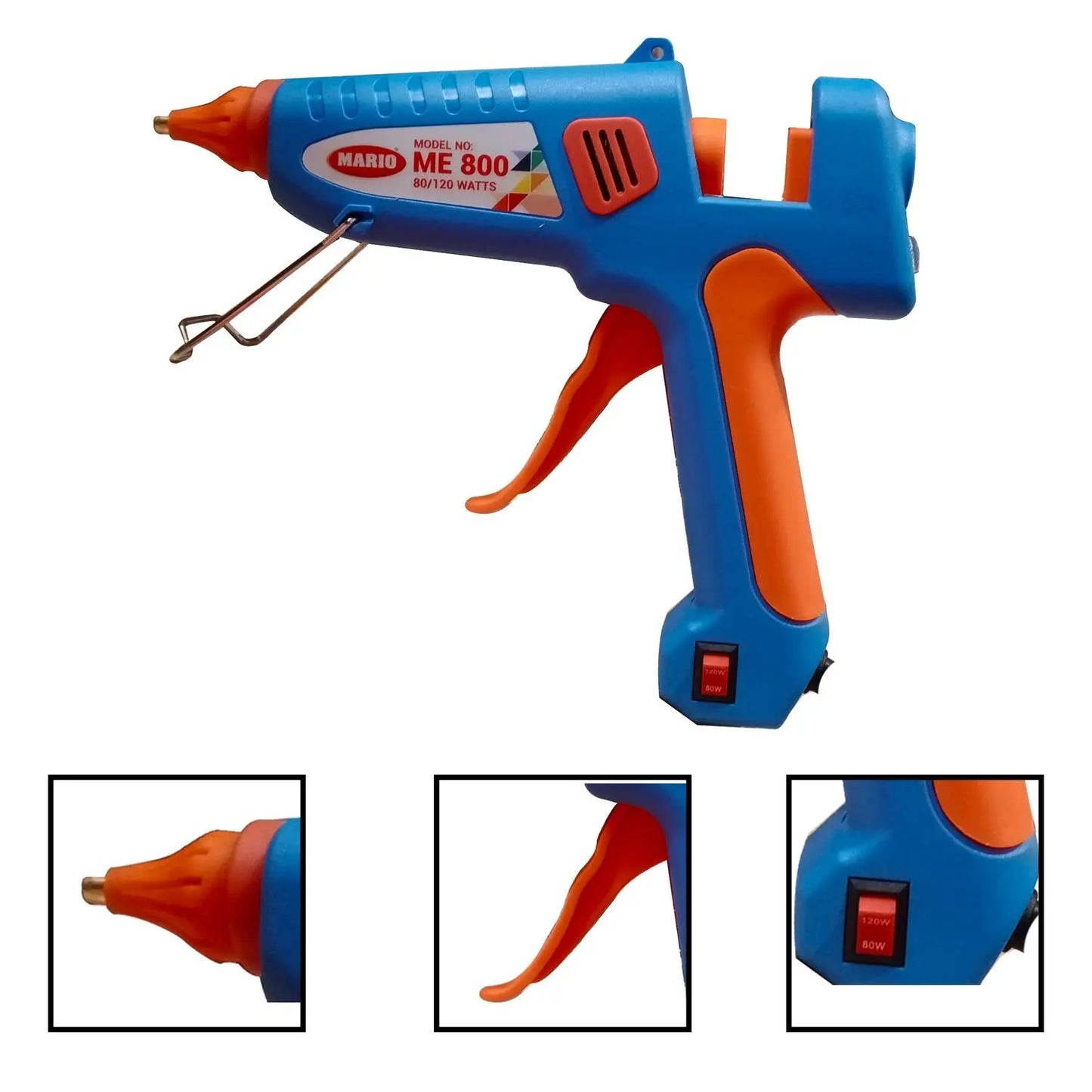 AMKAY - Professional Hot Melt Glue Gun - 100 W/ 120 W/ 25 W/ 40 W/ 60 W-200/ 60 W-400 with Multi Temperature Control, Fast Melting - Easy To Use Glue Gun + Glue Sticks - Image #2