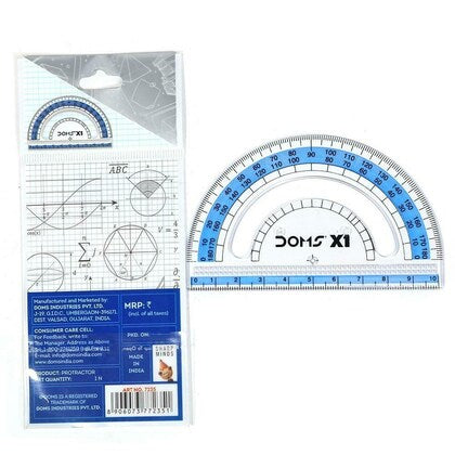 DOMS X1 CRYSTAL PROTRACTOR