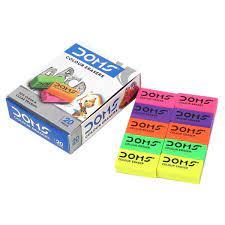 DOMS COLOURED ERASER PACK OF 20 PCS
