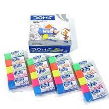 DOMS COLOURED ERASER PACK OF 20 PCS