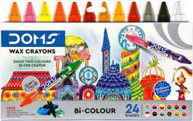 DOMS BI-COLOR WAX CRAYONS 24SH