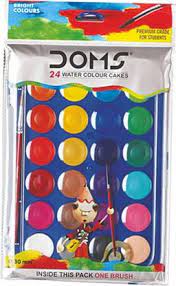 DOMS WATER COLOR CAKES 24 SHADES (30MM)