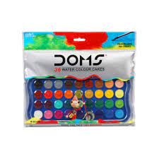 DOMS WATER COLOR CAKES 36 SHADES (23MM)