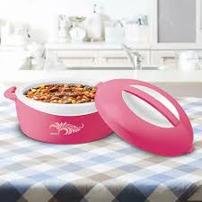 MILTON Delight Jr. Inner Stainless Steel Casserole Gift Set of 3 (520 ml, 820 ml, 1.3 litres), Pink | PU Insulated | BPA Free | Food Grade | Hot & Cold