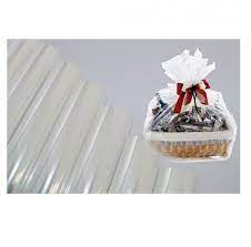 Amkay Gift Packing Transparent Sheet 50x70 ( Pack of 10 Sheets ) Printed Transparent Sheets Cellophane Gift Wrapper ( Assorted Colours )