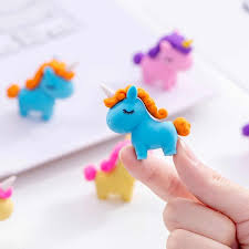 Scoffco 3D Detachable Pencil Erasers for Kids Birthday Gifts Unicorn Theme