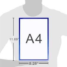 Kebica A4 PVC Display Frame, Sign Holder for Offices / Stores /Shops / Schools Card Display Stand (21 cm Wide)