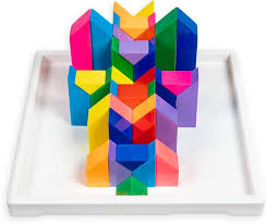 RATNA'S Creative Designer Make Unlimited Patterns With Colorful Blocks (40 Pieces)