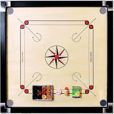 Carrom Board Full Size 32x32 Inches for Adults Premium Product 81.28 cm Carrom Board (Brown, Black)