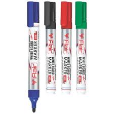 FLAIR Whiteboard Marker Black (Set of 10, Multicolor)