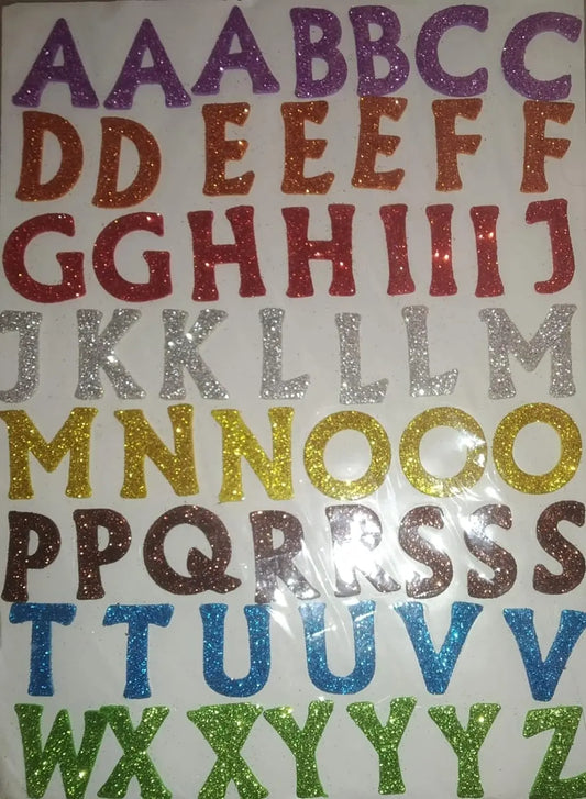 Art & Craft Glitter Foam Alphabet Letter Stickers A-Z and Number Letter Stickers 1-10 Stickers 3D Scrapbook Stickers for Kids Creative Toys DIY Scrapbooking Card Making Accessories - Image #1