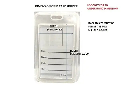 AMKAY I- Cards 0044 55x85mm | Hard Plastic ID Card Holder/Badge for Office| Compatible with Various Badge Holders, Clips, Lanyards, and Retractable Badge Reels. (Pack of 1, Navy Blue) - Image #8