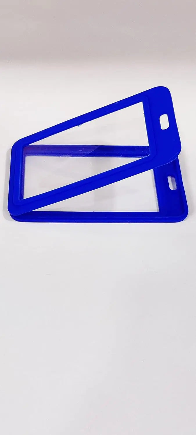AMKAY I- Cards 0044 55x85mm | Hard Plastic ID Card Holder/Badge for Office| Compatible with Various Badge Holders, Clips, Lanyards, and Retractable Badge Reels. (Pack of 1, Navy Blue) - Image #4
