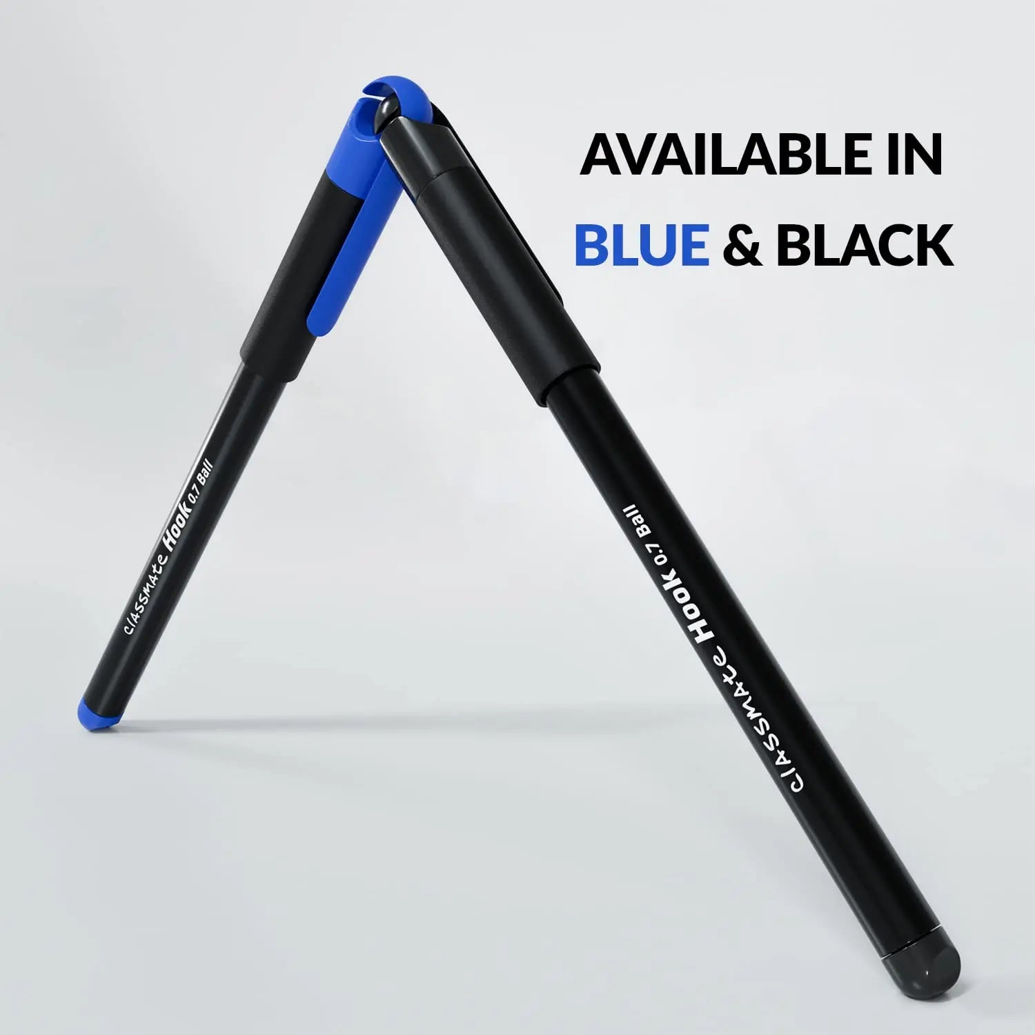 Classmate Hook- Blue & Black Ball Pens |Smooth & Fast Writing Ball Pen | Unique Griper for Writing Comfort|Attractive Body Design for Boys & Girls|School & Office Stationery - Image #2
