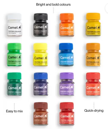 Plastic Crayons | Camlin | 14 Shades | Extra Smooth & More Bright