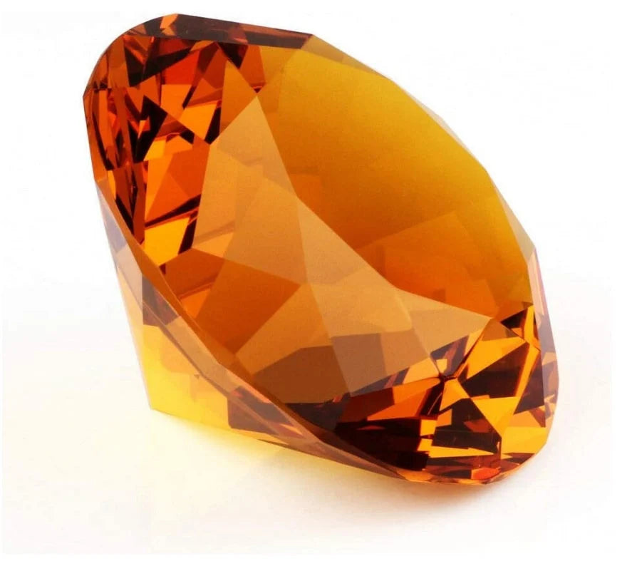 Digismart Red, white, Blue, Orange Crystal Glass Ball & Diamond Shaped Decoration Jewel Paperweight