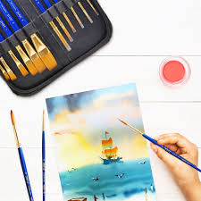 Doms Artistic Synthetic Brush Round SR 0 Paint Brush Set ( SET OF 10 PCS ) |