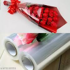 Amkay Gift Packing Transparent Sheet 50x70 ( Pack of 10 Sheets ) Printed Transparent Sheets Cellophane Gift Wrapper ( Assorted Colours )