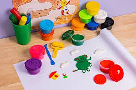 Doms 24 Shade Modelling Clay 300 Gram with 4 Shape Toys, 4 Spatula, 1 Rolling Tool, 1 Wave Cutter, 1 Plain Cutter