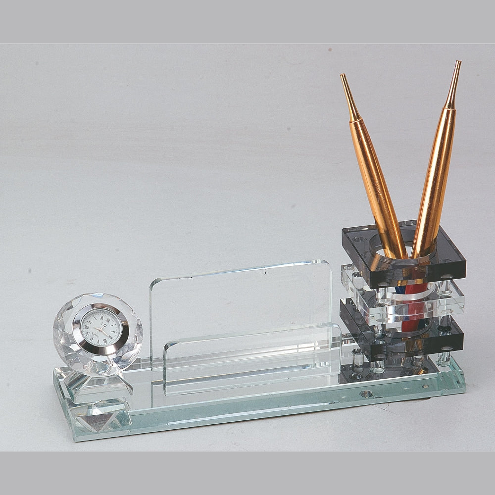 Kebica pen stand cystal medium box coloured tumbler pen stand 2.5" x 7"