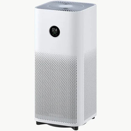 Mi Air Purifier for Home 4, Equipped with Ionizer & Laser Sensor, True HEPA Filter, Traps 99.99% Viruses & PM 0.1, Covers 516 Sq.Ft, OLED Touch screen, White (AC-M16-SC)
