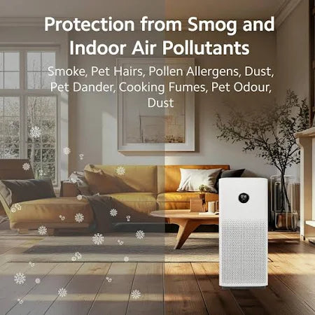 Mi Air Purifier for Home 4, Equipped with Ionizer & Laser Sensor, True HEPA Filter, Traps 99.99% Viruses & PM 0.1, Covers 516 Sq.Ft, OLED Touch screen, White (AC-M16-SC)