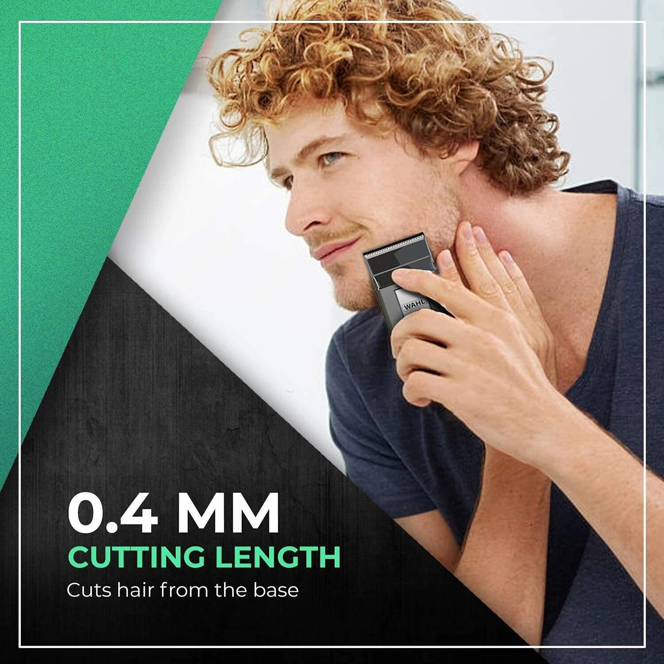 Wahl Travel Shaver USB, 0.4 mm cutting length, 45 minutes run time, Perfect travel companion with USB charging facility, Extra Cutting blade and foil to move along the contours, Black & Gold - 3025441IN