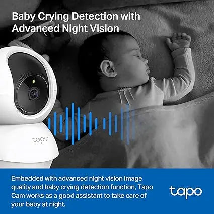 Tapo TP-Link C200 360° 2MP 1080p Full HD Pan/Tilt Home Security Wi-Fi Smart Camera| Alexa Enabled| 2-Way Audio| Night Vision| Motion Detection| Sound and Light Alarm| Indoor CCTV White - Image #4