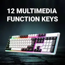 Ant Esports MK 1700 Wired Membrane Gaming Keyboard –with Backlit RGB LED, USB-A Connection, Quiet Keystrokes, 12 Multimedia Function Keys - for Computer, PC, Desktop, Gamer– 1 Year Warranty–Mercury - Image #2