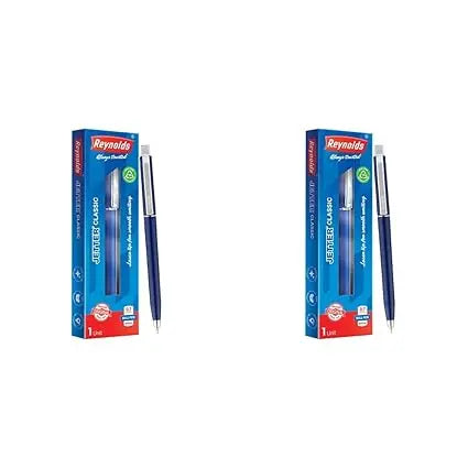 Reynolds JETTER BP CLASSIC : 1 CT BOX - BLUE | Ball Point Pen for Gift | Professional Ball Pens with Superior Writing Experience | Ball Pens for Swift Writing | 0.7mm Tip Size - Image #4