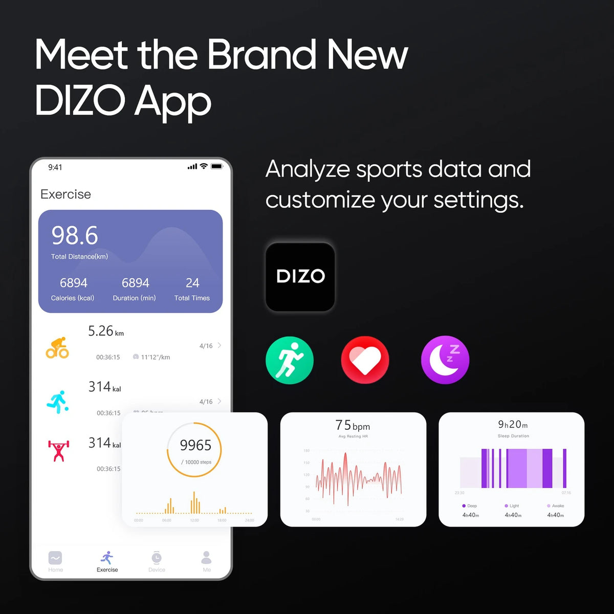 DIZO Watch 2 by realme TechLife – Smart Watch with 1.69" Full Touch Display, Heart Rate & SpO2 Monitoring, Activity Tracking, Multiple Sports Modes & Long Battery Life (SD)