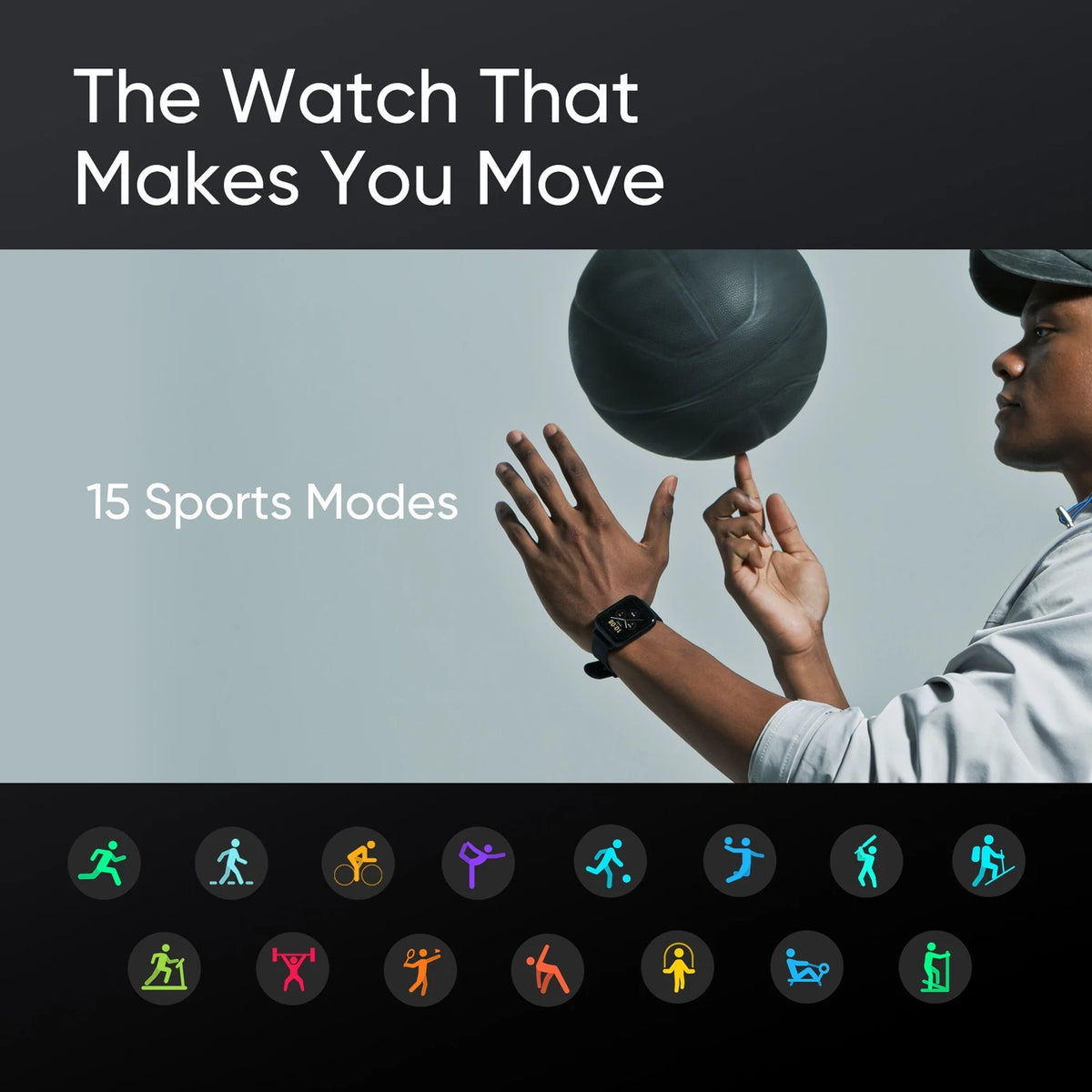 DIZO Watch 2 by realme TechLife – Smart Watch with 1.69" Full Touch Display, Heart Rate & SpO2 Monitoring, Activity Tracking, Multiple Sports Modes & Long Battery Life (SD)