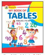 Kamal My First Book of Tables (2 To 40) Book for Kids | Paperback, Kamal Book Depot | Smart Books For Smart Kids |