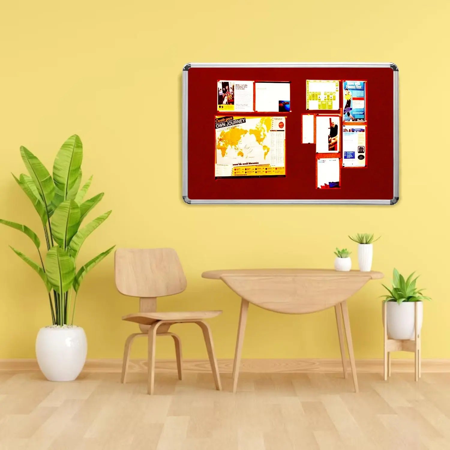 Digismart Noticeboard Nova Channel (Maroon) for Office, Home & School Aluminum Frame (Pack of 1) (Non Magnetic) - Image #13