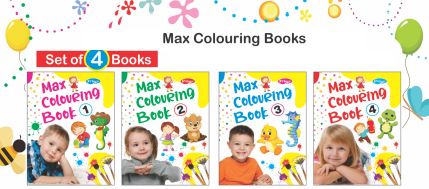 Kamal Max Colouring Books for Kids | Smart Books For Smart Kids | Paperback, Kamal Book Depot | Set of 4 Books