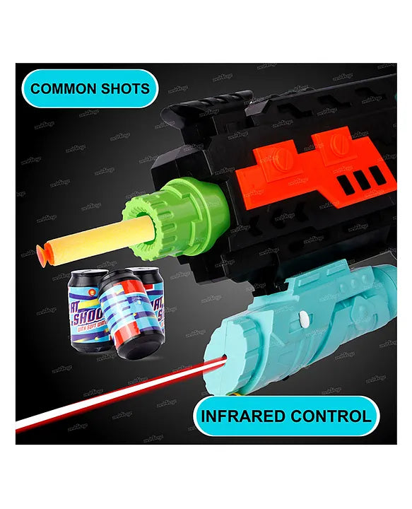 3 in 1 Shooting Game Gun Toy with 10 Soft Darts Shooter & 600 Pcs Jelly Balls Shots, Eye Goggle Toys Gun for Boys Girls