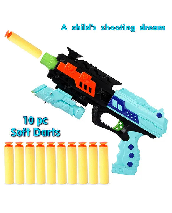 3 in 1 Shooting Game Gun Toy with 10 Soft Darts Shooter & 600 Pcs Jelly Balls Shots, Eye Goggle Toys Gun for Boys Girls