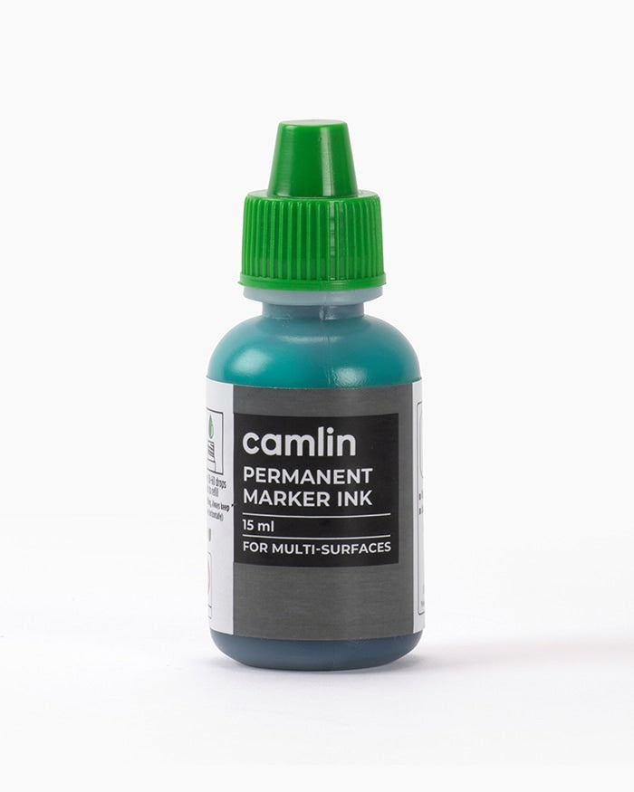 Camlin Permanent Marker Ink 15ml  | Refill Ink | Long-Lasting & Quick Dry | Bold & Smooth Writing | Ideal for Office, School & Industrial Use