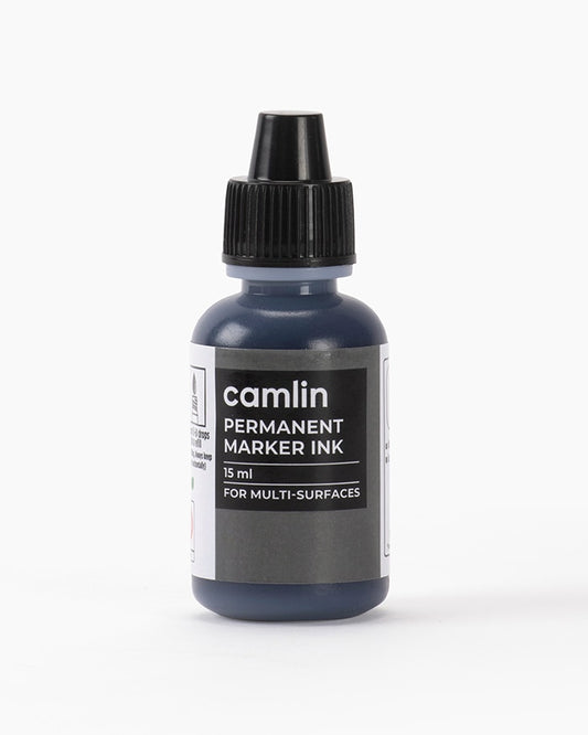 Camlin Permanent Marker Ink 15ml  | Refill Ink | Long-Lasting & Quick Dry | Bold & Smooth Writing | Ideal for Office, School & Industrial Use
