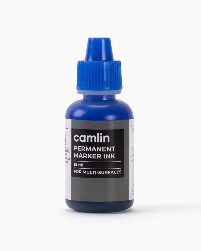 Camlin Permanent Marker Ink 15ml  | Refill Ink | Long-Lasting & Quick Dry | Bold & Smooth Writing | Ideal for Office, School & Industrial Use