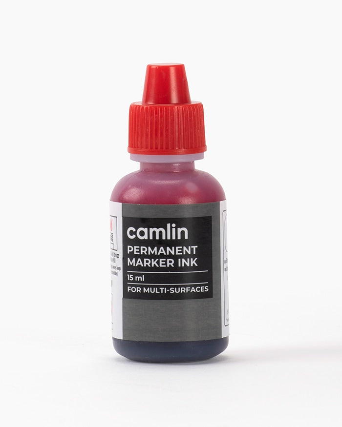 Camlin Permanent Marker Ink 15ml  | Refill Ink | Long-Lasting & Quick Dry | Bold & Smooth Writing | Ideal for Office, School & Industrial Use