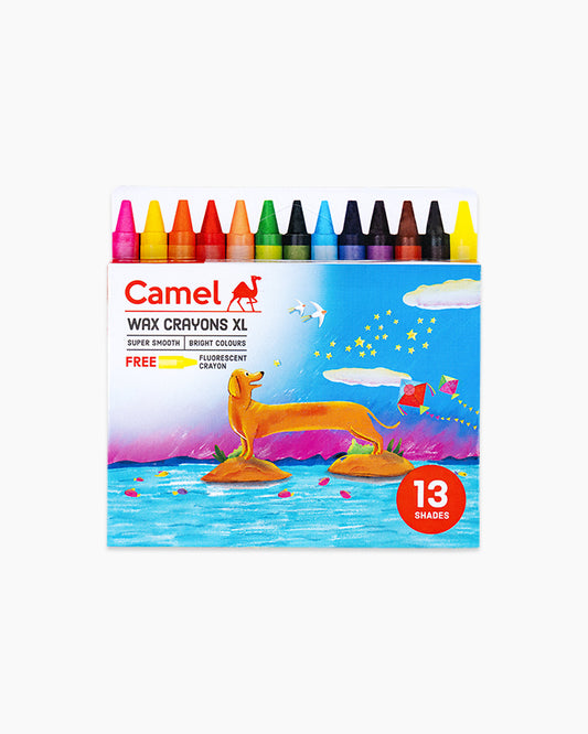 Camlin Wax Crayons Jumbo 26 Shades | Extra Thick | Bright & Smooth Coloring | Ideal for Kids, School & Art Projects