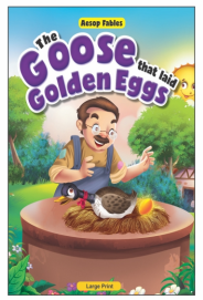 Fairy Tale Story Book of The Goose that Laid Golden Eggs | Book For Children | English, Hardcover, Kamal | English & Hindi in Both language | Set of 1 Piece |