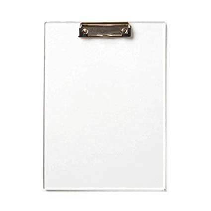 AMKAY Products Clipboard Transparent Exam Pad Clipboard Quality Clipboards Exam Pad Examination Pad Writing Pad Clipboard Size: 14" x 9.5" (1 PCS.)