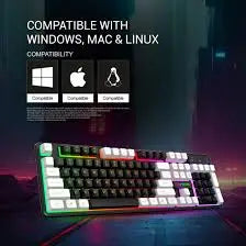 Ant Esports MK 1700 Wired Membrane Gaming Keyboard –with Backlit RGB LED, USB-A Connection, Quiet Keystrokes, 12 Multimedia Function Keys - for Computer, PC, Desktop, Gamer– 1 Year Warranty–Mercury - Image #7