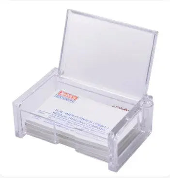 Kebica Stationery Transparent Acrylic Card Holder With Pen Holder - Image #1