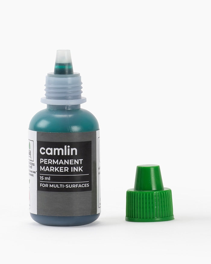 Camlin Permanent Marker Ink 15ml  | Refill Ink | Long-Lasting & Quick Dry | Bold & Smooth Writing | Ideal for Office, School & Industrial Use